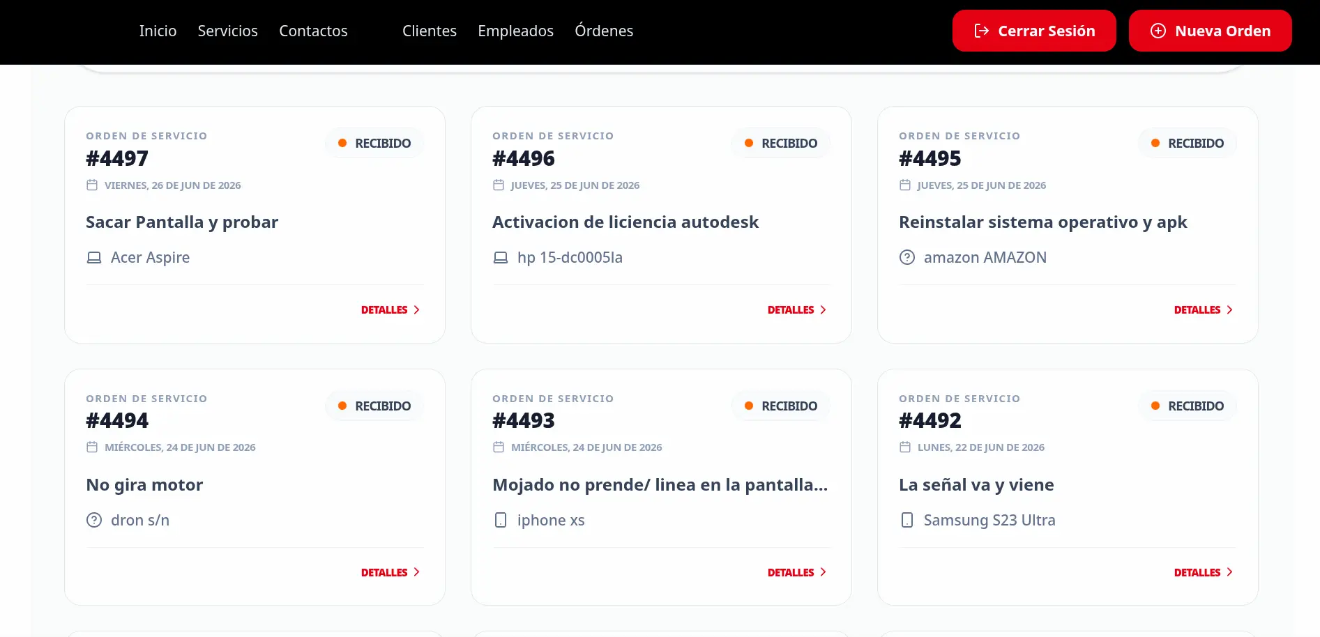 Sistema de Servicio Técnico